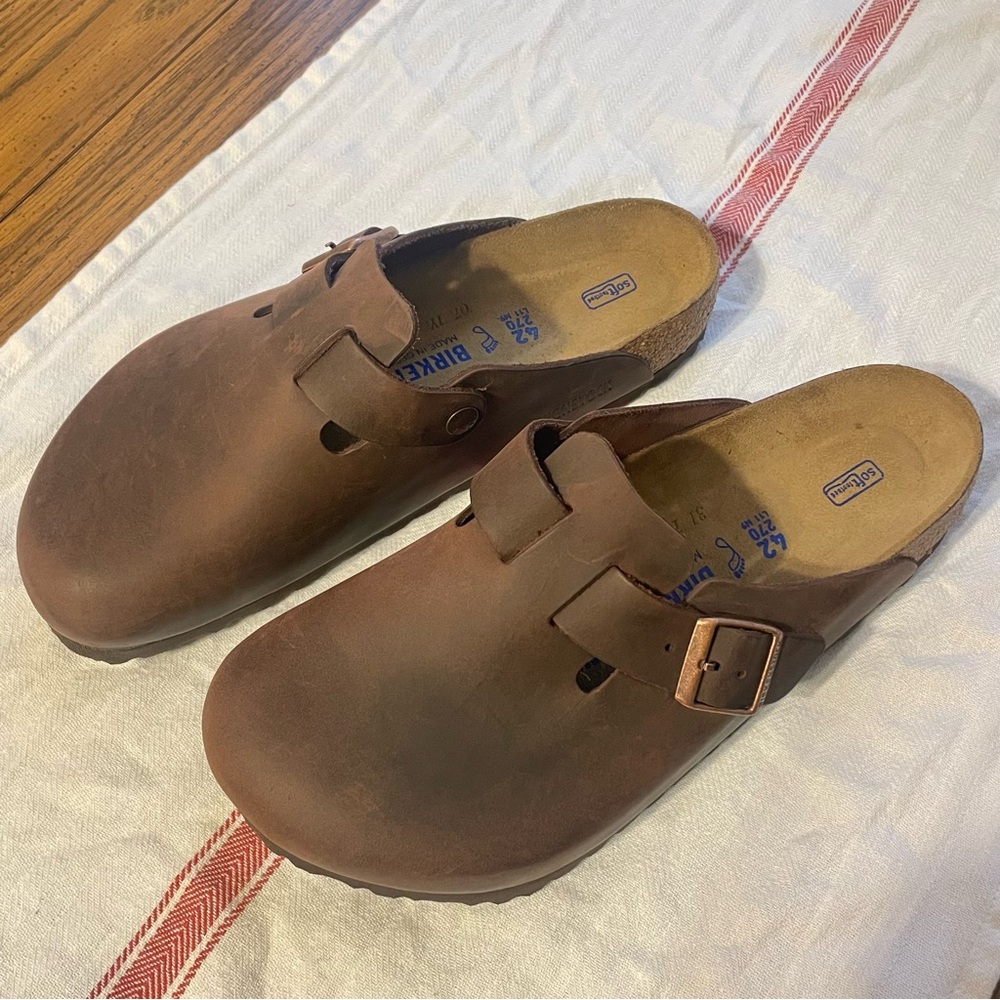 Birkenstock Brown Leather Boston Clog